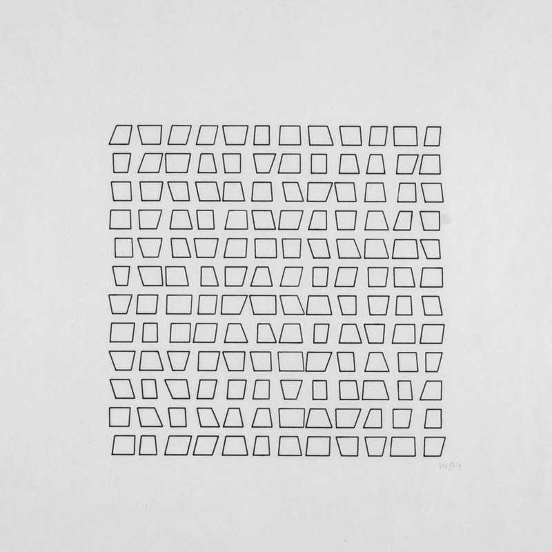Vera Molnar - 144 Trapèzes (144 Trapeziums)