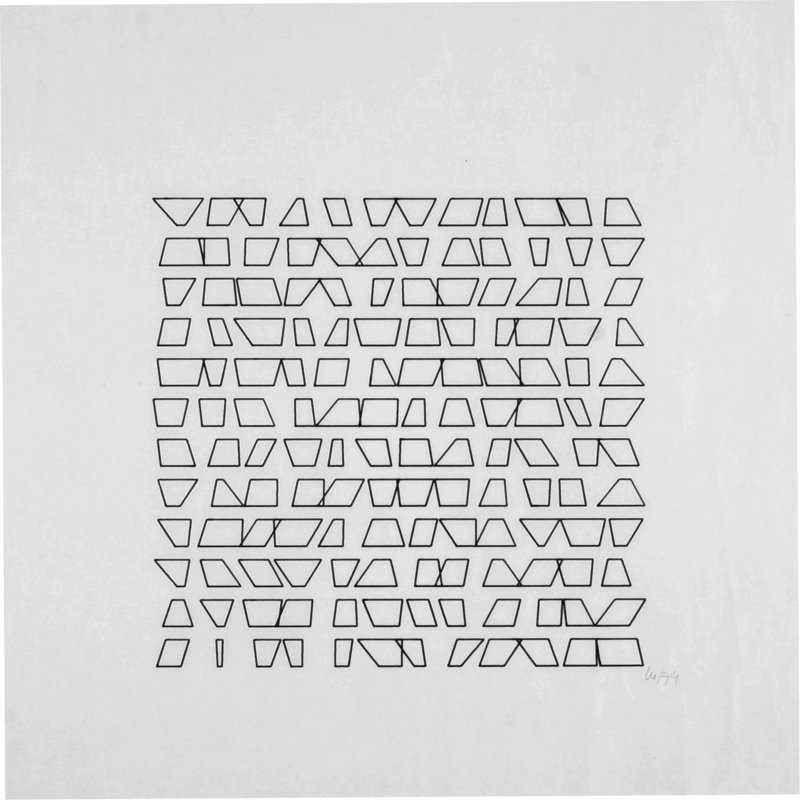 Vera Molnar - 144 Trapèzes (144 Trapeziums)