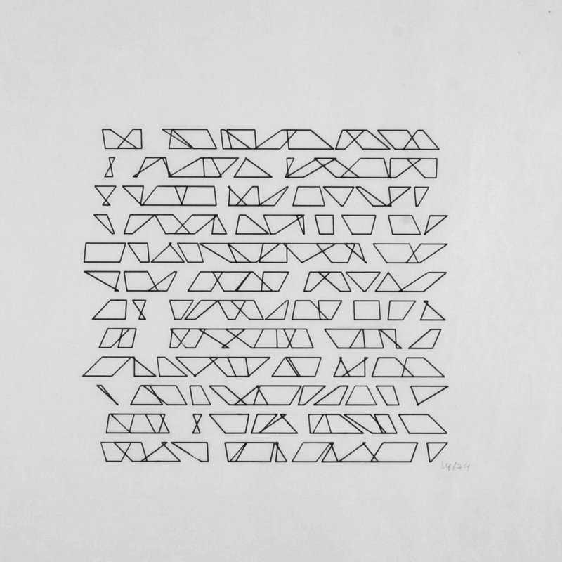 Vera Molnar - 144 Trapèzes (144 Trapeziums)