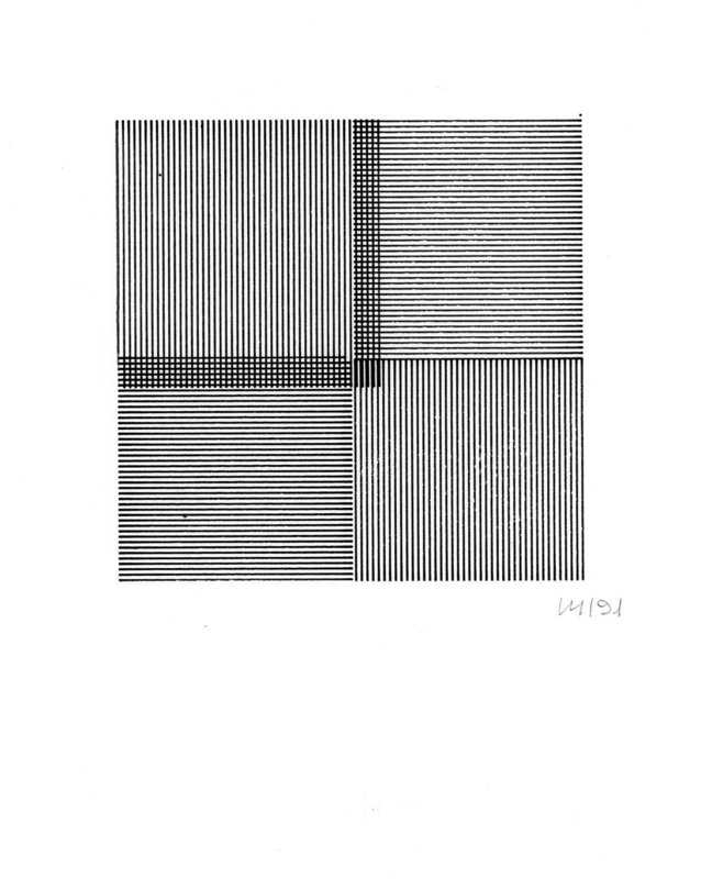 Vera Molnar - Quatre carrès (Four Squares)