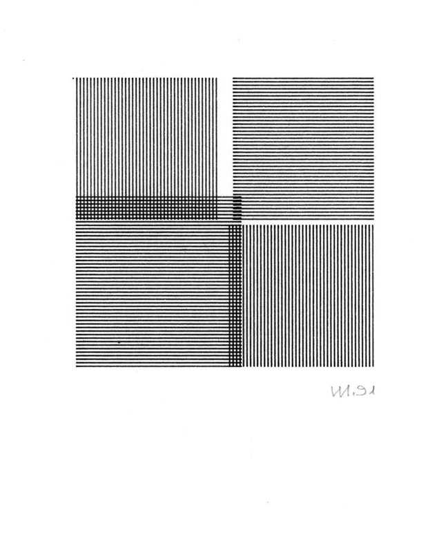 Vera Molnar - Quatre carrès (Four Squares)