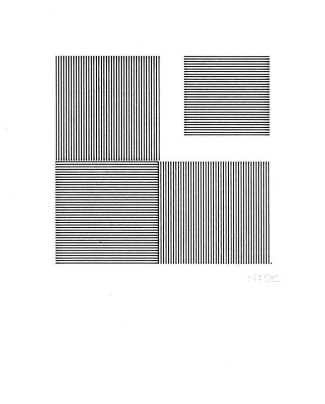 Vera Molnar - Quatre carrès (Four Squares)