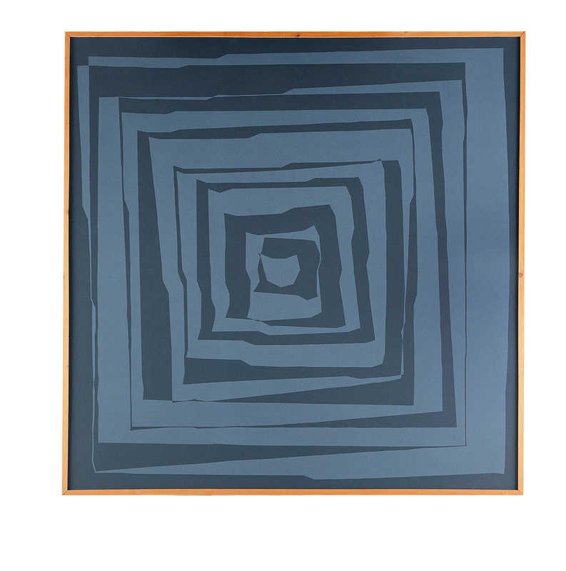 Vera Molnar - Transformation en bleu (Transformation in Blue)